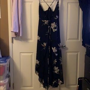 Blue floral maxi dress